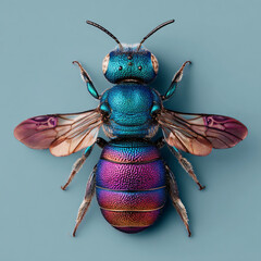 Macro Photography Vibrant Bee Insect Habitat Nature Ecosystem Biodiversity Shimmering Wings Forest Entomology Closeup Environmental Pollinator Patterns Natural Aquatic Garden Textures Wildlife