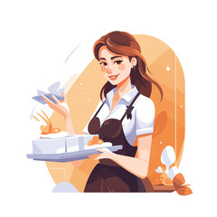 Professional Customer Service Assistant Vector Illustration for Business Websites