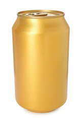 One blank tin can isolated on white