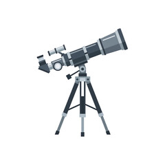 A telescope on a tripod on transparent background