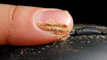 Dirty Finger Nails Computer Mouse Macro Detail Texture Background Hygiene Technology Household Office Grime Care Manicure Workplace Fingers Grooming Surface Equipment Lifestyle Cleaning Health