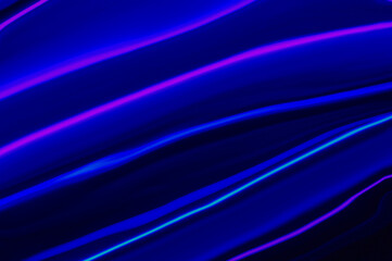 Flowing Neon Light Trails in Blue and Purple