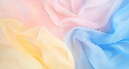Obraz premium Pastel Colored Fabrics Drape Texture Background