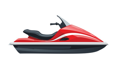 Naklejka premium Red Jet Ski Water Adventure Sport