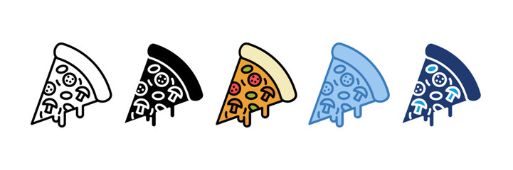 Pizza Slice Icon Element For Design