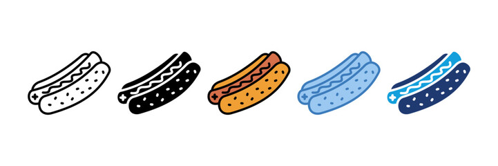 Hot Dog Icon Element For Design