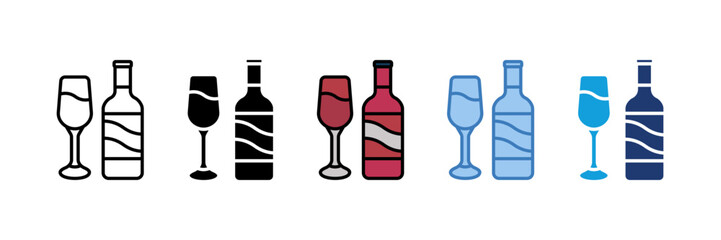 Wine Glass Icon Element For Design