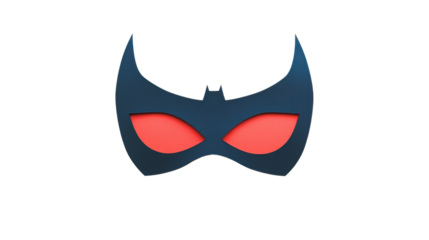Superhero mask on white background