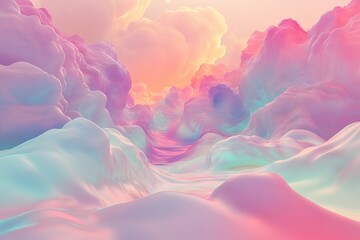 Pastel Pink Cloudscape Sunrise Sunset