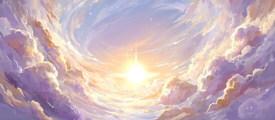 Pastel Cloudscape Sunset View