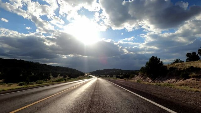 New Mexico Driving 0657 Pie Town Quemando