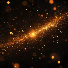 Fototapeta premium Golden cosmic dust