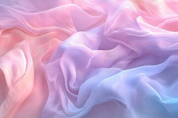 Fototapeta premium Soft, flowing fabric with a pastel ombre effect