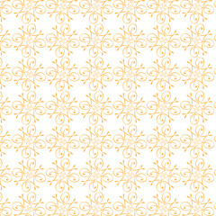 Elegant golden swirl pattern seamless design for decorative backgrounds and textile designs