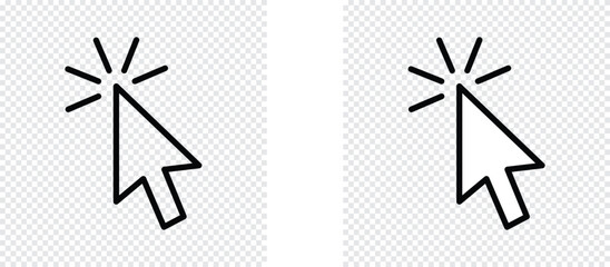 Clickable Mouse Cursor Arrow Icon. Computer Mouse Click Cursor Icon.