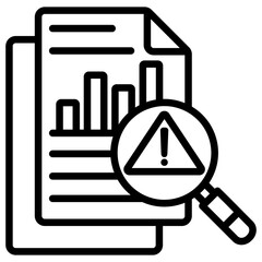 Risk icon with line style