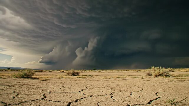 Desert Vortex: A Timelapse of a Dust Devil Forming Under a Massive Storm