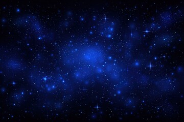 Dark Blue Space Background with Glowing Stars