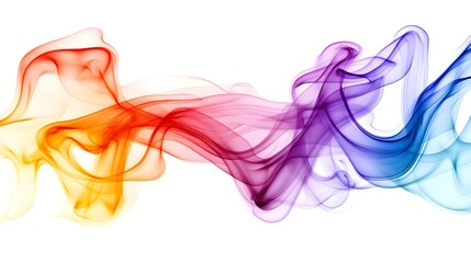 Colorful, flowing abstract shapes against a white background.