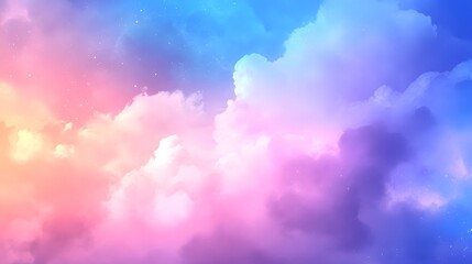 Obraz premium A soft, pastel sky filled with clouds.