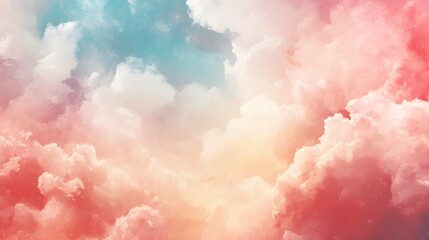 Fototapeta premium Colorful cloudscape with pastel hues.