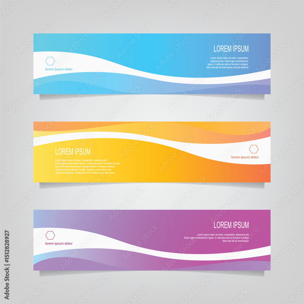Poster vector abstract banner design web template. collection of abstract banners,. abstract geometric web 