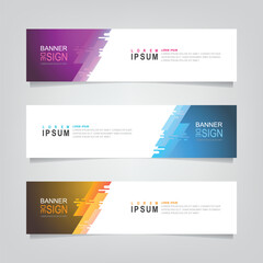 Vector abstract banner design web template