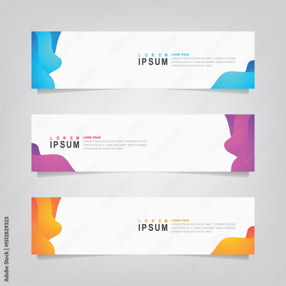 Poster vector abstract banner design web template. collection of abstract banners,. abstract geometric web 