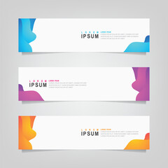 Vector abstract banner design web template. Collection of abstract banners,. Abstract geometric web design banner template isolated on grey background. Header - landing page Web Design Elements
