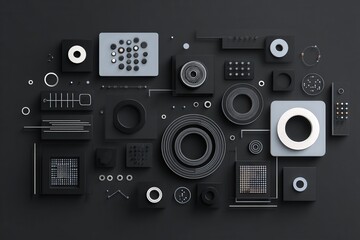 Fototapeta premium Abstract Geometric Technology Design