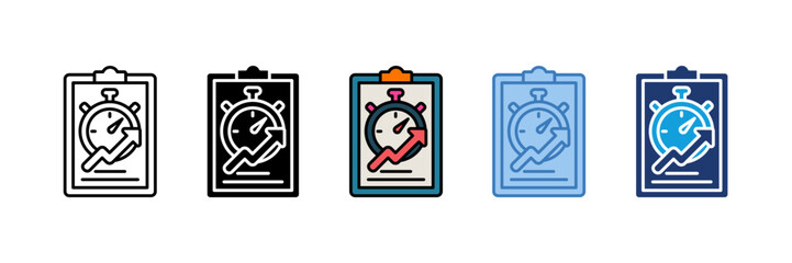 Time Tracking Icon Element For Design