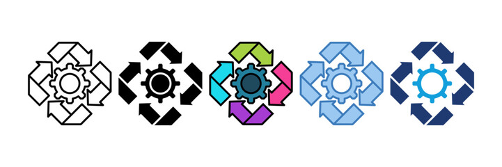 Change Management Icon Element For Design