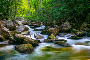 mountain river cascades