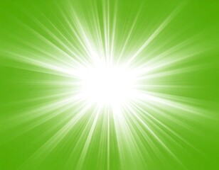 Obraz premium Radiant green sunburst