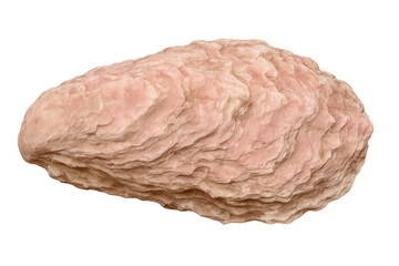 Pink layered rock formation isolated on transparent background, ideal for geology or nature-themed projects