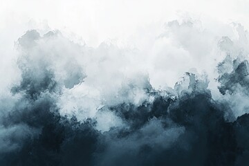 Cloudy, atmospheric landscape. Soft, muted colors. Abstract cloudscapes
