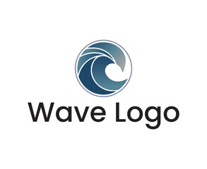 Fototapeta premium Stylized Ocean Wave Logo