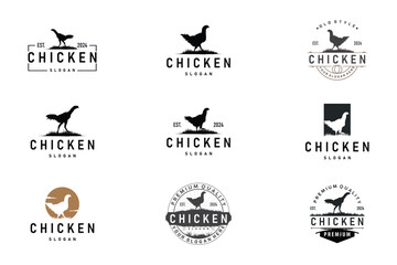 livestock design logo chicken farm simple minimalist silhouette for restaurant chicken