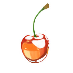 Glassy Red Cherry (PNG)