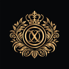 Obraz premium Vector golden frame. Elegant element for design in Eastern style, place for text. Floral golden border. Lace illustration for invitations and greeting cards.