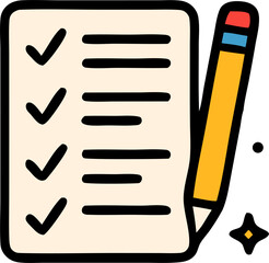 Grocery shopping list icon, perfect for apps websites and digital projects needing a clean modern design element for efficient user interfaces.  Versatile and easily scalable.