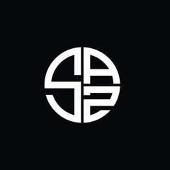 SAZ logo SAZ icon SAZ monogram SAZ letter minimalist Circle flat Unique modern abstract logo design.