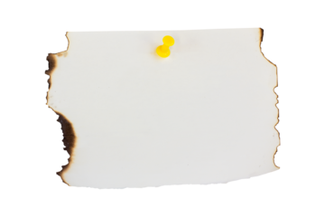 Note paper isolated on white background, blank surface for writing text.