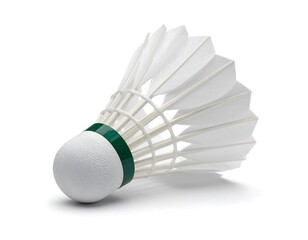 Badminton shuttlecock close-up