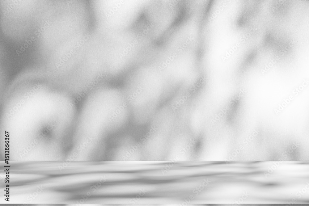 Leinwandbilder wall interior background, studio and backdrops show products.with shadow from window color white and
