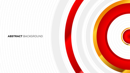 abstract background red gold round style for business