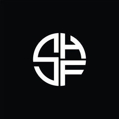 SHF logo SHF icon SHF monogram SHF letter minimalist Circle flat Unique modern abstract logo design.