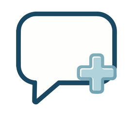 Fototapeta premium New Message Icon: Add a New Chat or Conversation