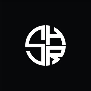 SHR logo SHR icon SHR monogram SHR letter minimalist Circle flat Unique modern abstract logo design.