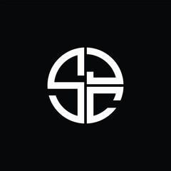SJC logo SJC icon SJC monogram SJC letter minimalist Circle flat Unique modern abstract logo design.